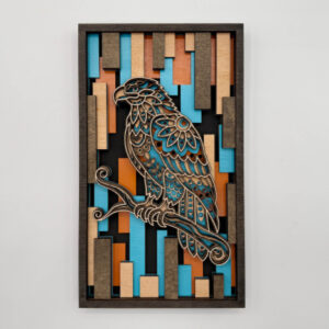 Layered Wood Eagle Wall Art – Laser‑Cut Nature Design