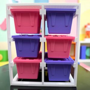 Mini Tote Rack (6 compartments) fits Costco & Lowe’s Mini Totes (Rack Only)