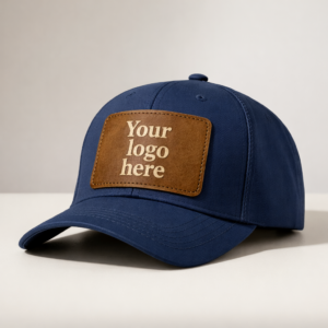 Promotional Hats - Custom Leather or Suede Patch Engraving for Hats
